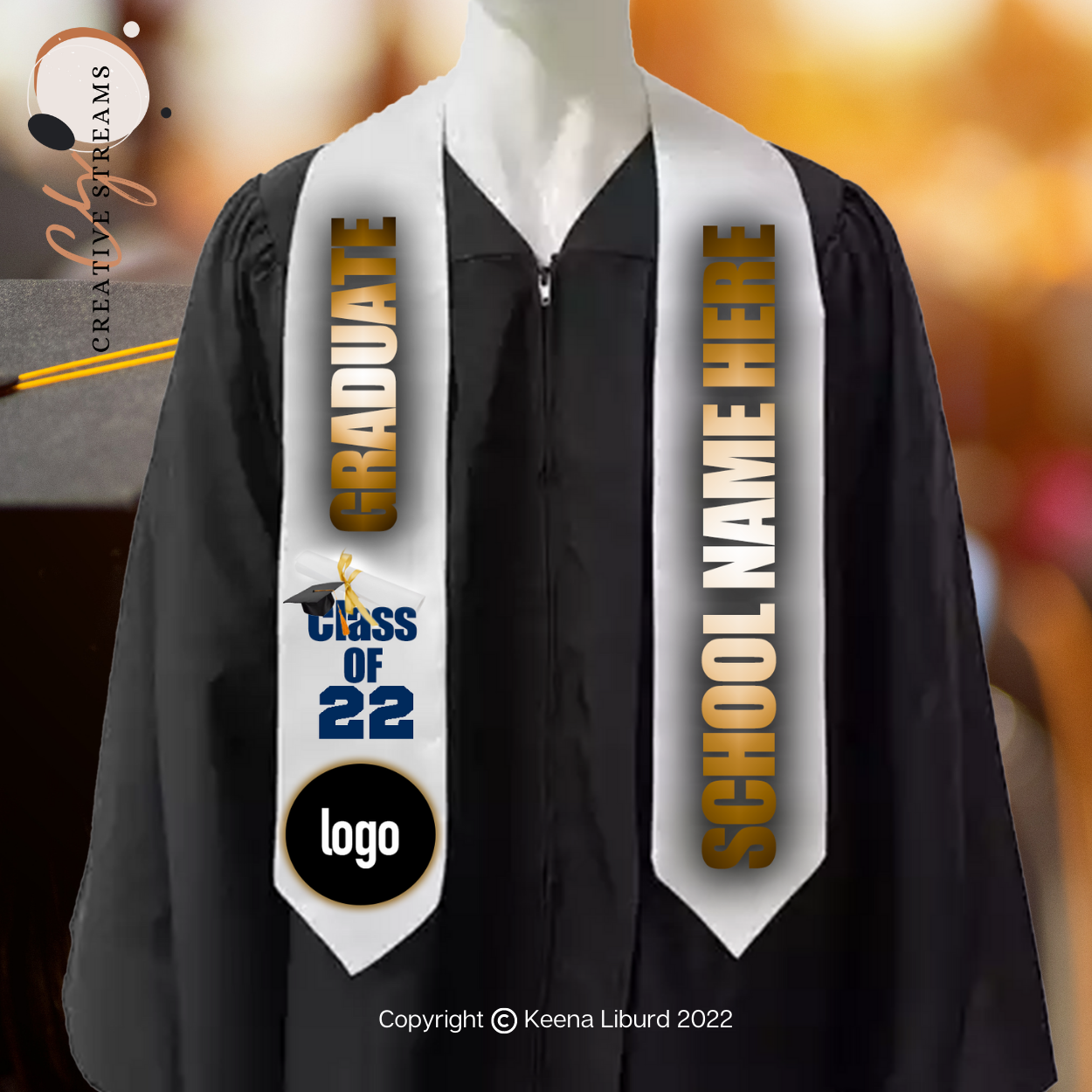 Custom Satin Graduation Stole ADULT