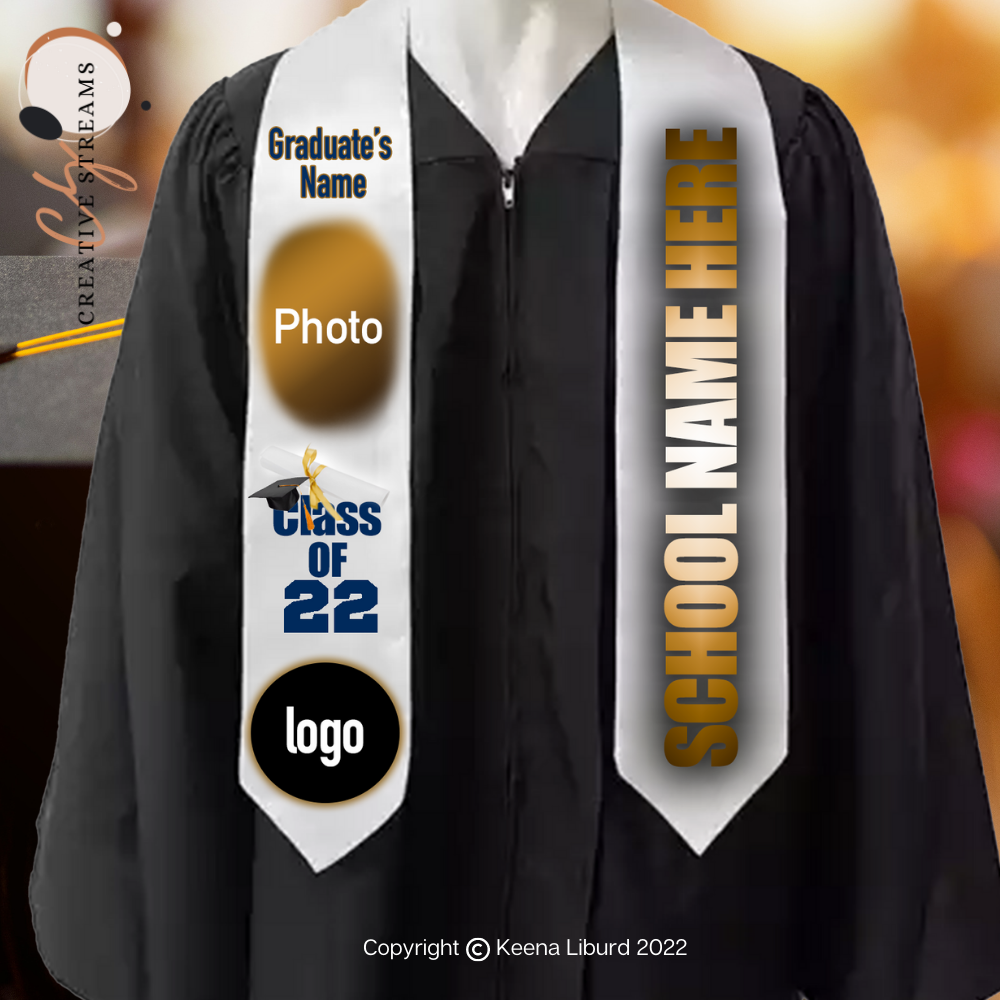 Custom Satin Graduation Stole ADULT