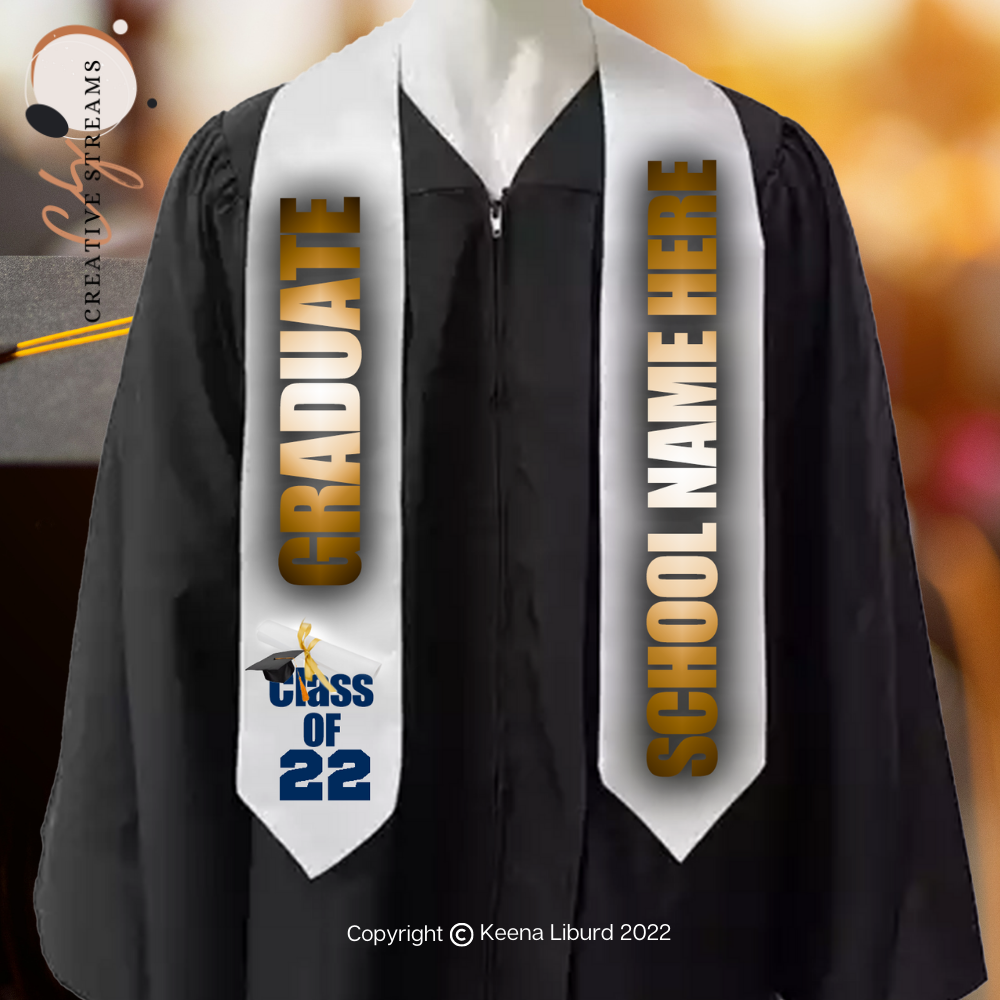 Custom Satin Graduation Stole ADULT