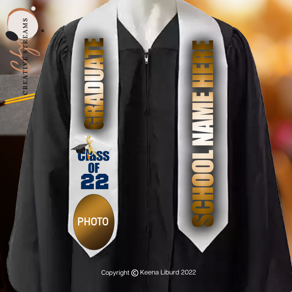 Custom Satin Graduation Stole ADULT