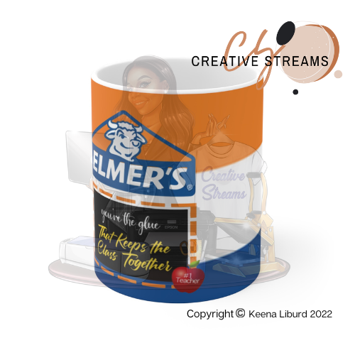 Teachers "Elmer's Glue” 12oz Ceramic Mug